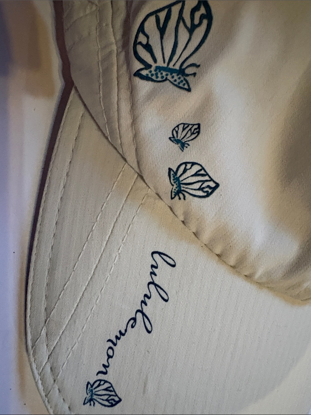 Lululemon White Running Hat Athletic Cap Nylon Stretch Lightweight OS